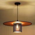 Duolla - Hanglamp aan een koord TOKYO SHINY 1xE27/15W/230V diameter 50 cm zwart/koper