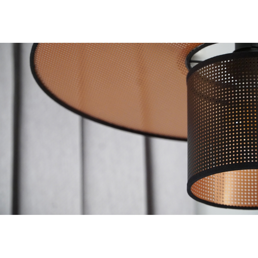 Duolla - Hanglamp aan een koord TOKYO SHINY 1xE27/15W/230V diameter 50 cm zwart/koper