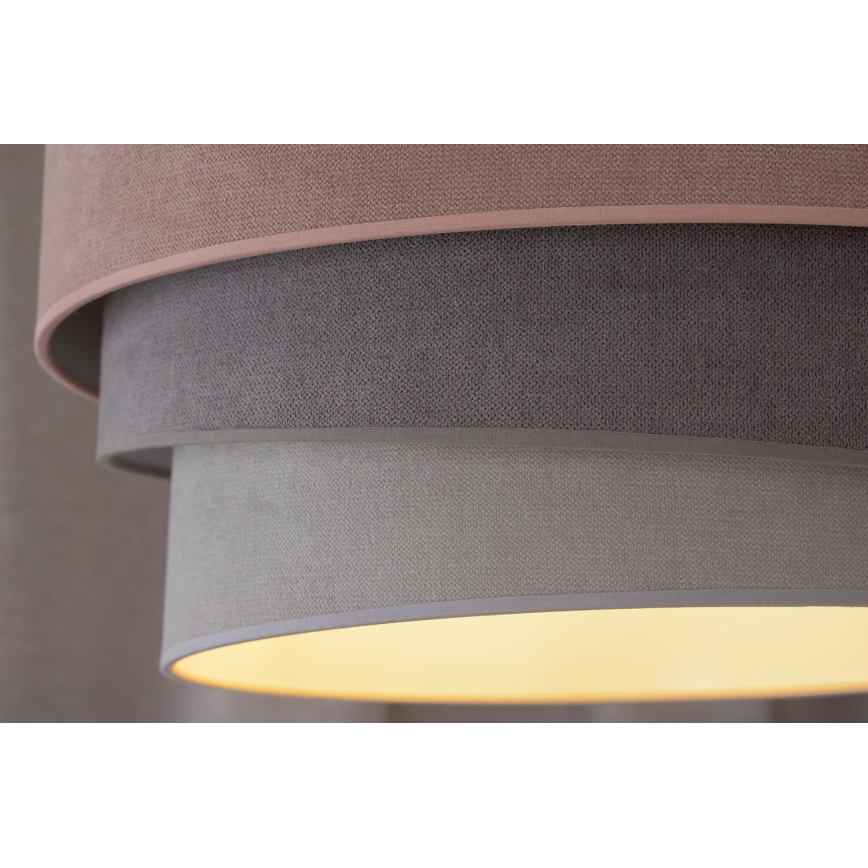 Duolla - Hanglamp aan een koord TRIO 1xE27/15W/230V diameter 45 cm roze/grijs/wit