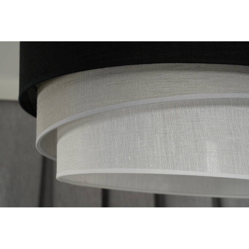Duolla - Hanglamp aan een koord TRIO 1xE27/15W/230V diameter 45 cm zwart/grijs/wit