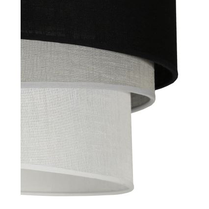 Duolla - Hanglamp aan een koord TRIO 1xE27/15W/230V diameter 45 cm zwart/grijs/wit