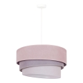 Duolla - Hanglamp aan een koord TRIO 1xE27/15W/230V roze/grijs/wit