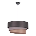 Duolla - Hanglamp aan een koord TRIO 1xE27/40W/230V diameter 45 cm antraciet/grijs/bruin