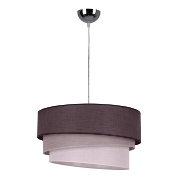 Duolla - Hanglamp aan een koord TRIO 1xE27/40W/230V diameter 45 cm antraciet/grijs/wit