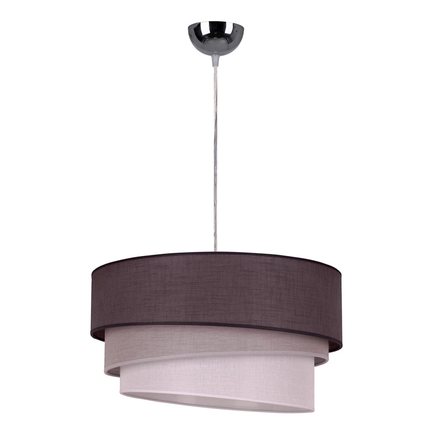Duolla - Hanglamp aan een koord TRIO 1xE27/40W/230V diameter 45 cm antraciet/grijs/wit
