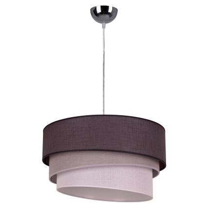 Duolla - Hanglamp aan een koord TRIO 1xE27/40W/230V diameter 45 cm antraciet/grijs/wit