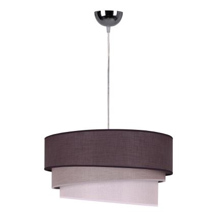 Duolla - Hanglamp aan een koord TRIO 1xE27/40W/230V diameter 45 cm antraciet/grijs/wit