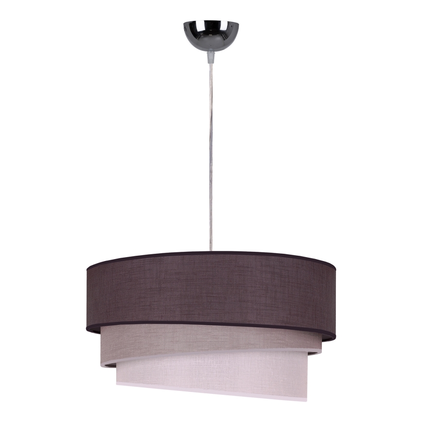 Duolla - Hanglamp aan een koord TRIO 1xE27/40W/230V diameter 45 cm antraciet/grijs/wit
