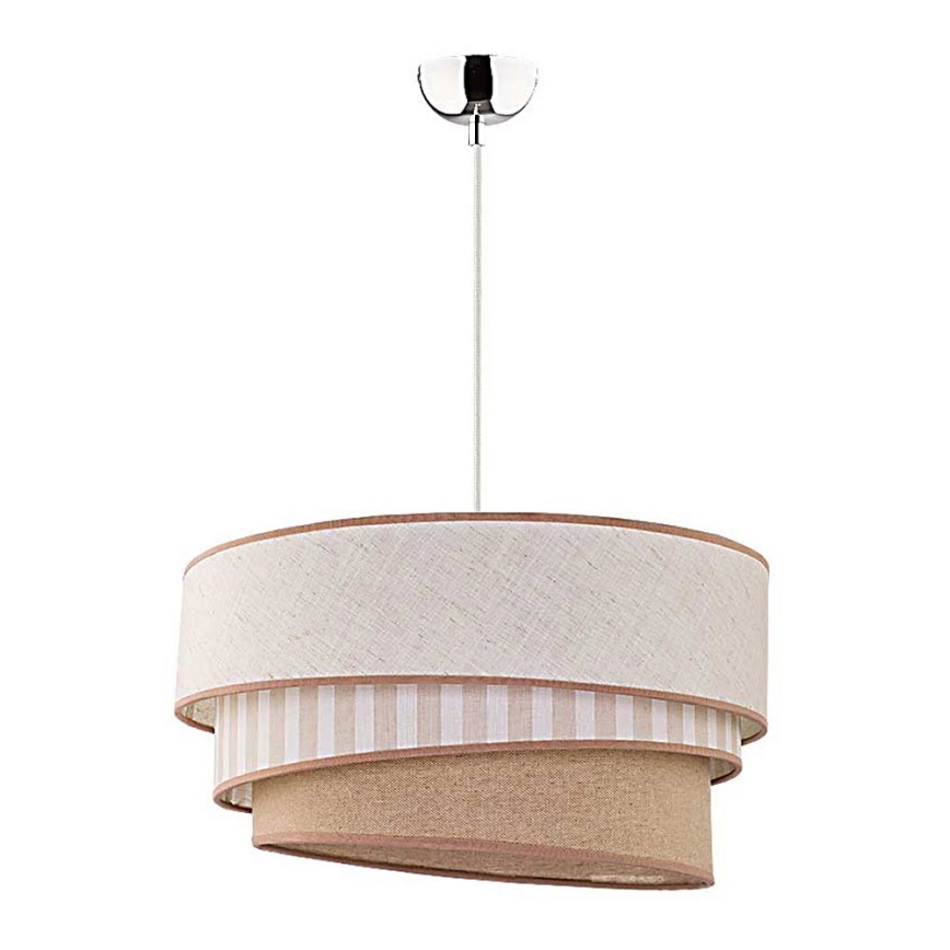 Duolla - Hanglamp aan een koord TRIO 1xE27/40W/230V diameter 45 cm beige/bruin
