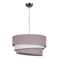 Duolla - Hanglamp aan een koord TRIO 1xE27/40W/230V diameter 45 cm grijs/wit