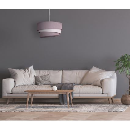 Duolla - Hanglamp aan een koord TRIO 1xE27/40W/230V diameter 45 cm grijs/wit