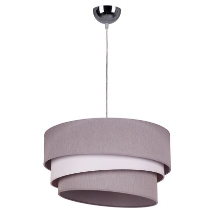 Duolla - Hanglamp aan een koord TRIO 1xE27/40W/230V diameter 45 cm grijs/wit