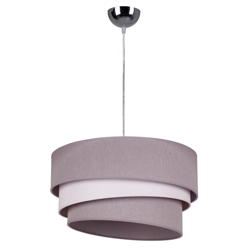Duolla - Hanglamp aan een koord TRIO 1xE27/40W/230V diameter 45 cm grijs/wit