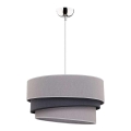 Duolla - Hanglamp aan een koord TRIO 1xE27/40W/230V diameter 45 cm grijs/zwart