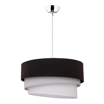 Duolla - Hanglamp aan een koord TRIO 1xE27/40W/230V diameter 45 cm zwart/grijs/wit