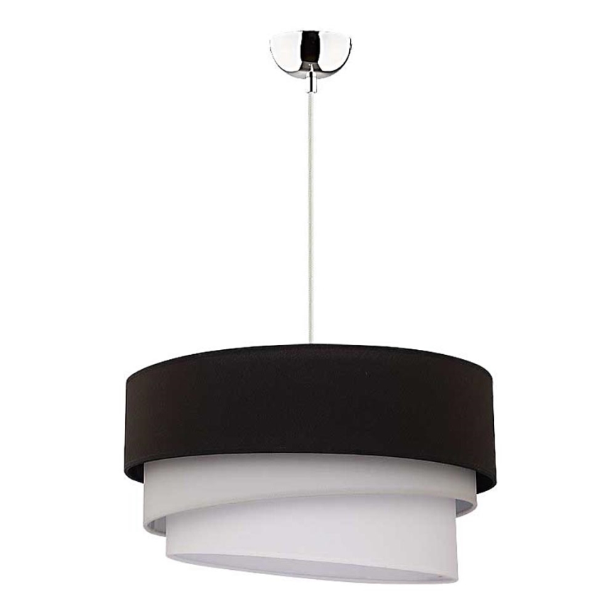 Duolla - Hanglamp aan een koord TRIO 1xE27/40W/230V diameter 45 cm zwart/grijs/wit