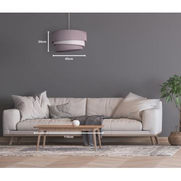Duolla - Hanglamp aan een koord TRIO 1xE27/40W/230V grijs/wit