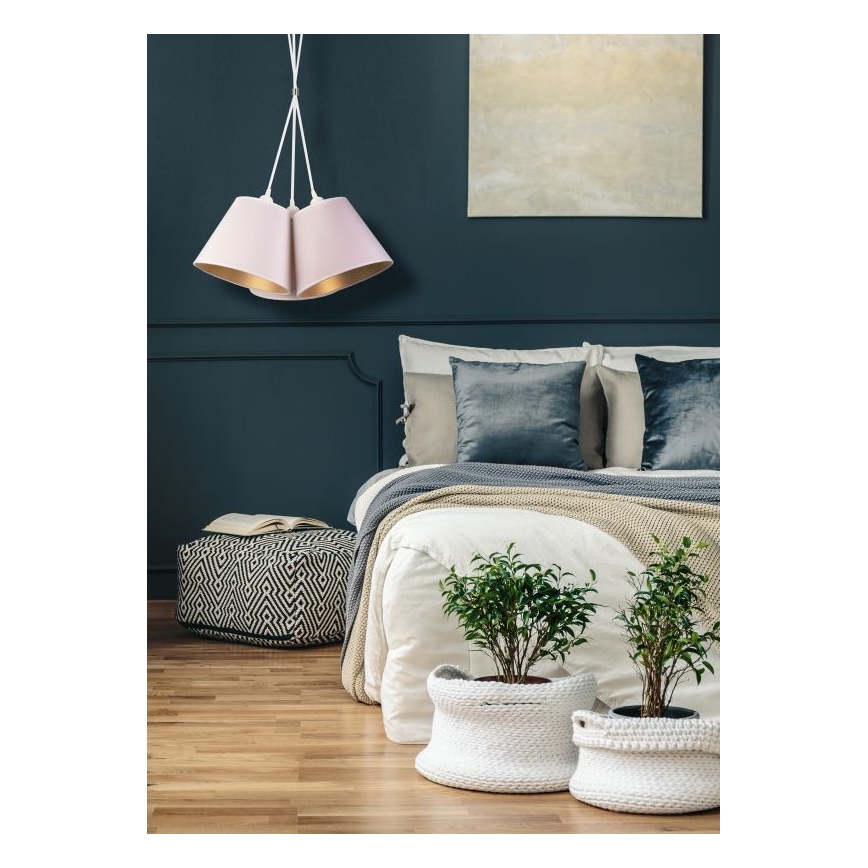 Duolla - Hanglamp aan een koord TWIGGY 3xE27/40W/230V diameter 60 cm wit