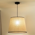 Duolla - Hanglamp aan een koord YUTE 1xE27/15W/230V diameter 38 cm grijs/zwart