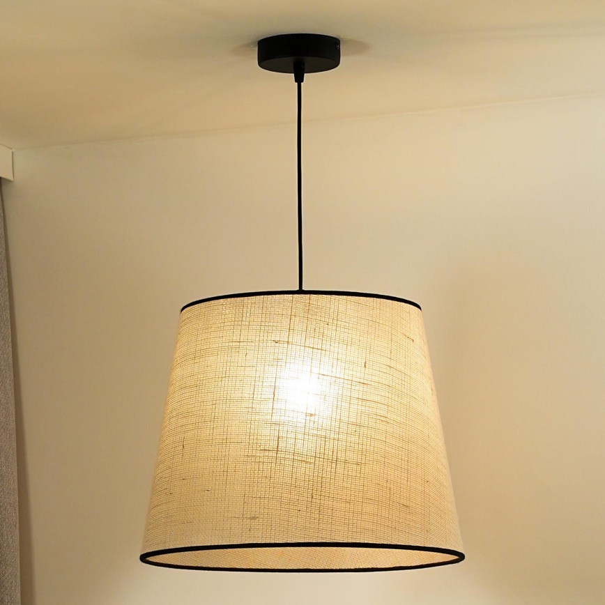 Duolla - Hanglamp aan een koord YUTE 1xE27/15W/230V diameter 38 cm grijs/zwart
