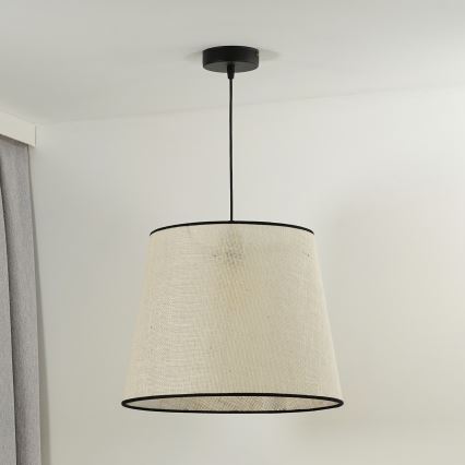 Duolla - Hanglamp aan een koord YUTE 1xE27/15W/230V diameter 38 cm grijs/zwart