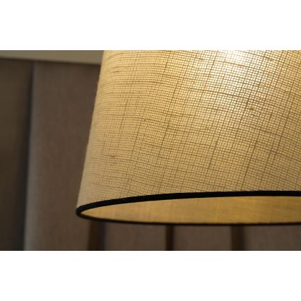 Duolla - Hanglamp aan een koord YUTE 1xE27/15W/230V diameter 38 cm grijs/zwart