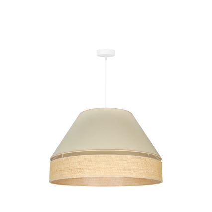 Duolla - Hanglamp aan een koord YUTE AVIGNON 1xE27/15W/230V diameter 60 cm crème/beige