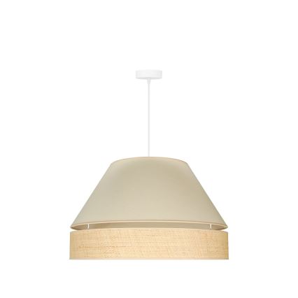 Duolla - Hanglamp aan een koord YUTE AVIGNON 1xE27/15W/230V diameter 60 cm crème/beige