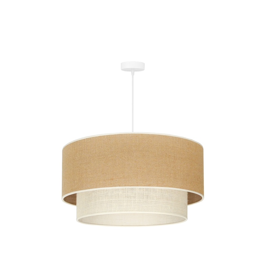 Duolla - Hanglamp aan een koord YUTE BOHO 3xE27/15W/230V diameter 60 cm bruin/crème