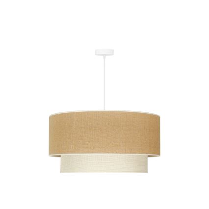 Duolla - Hanglamp aan een koord YUTE BOHO 3xE27/15W/230V diameter 60 cm bruin/crème