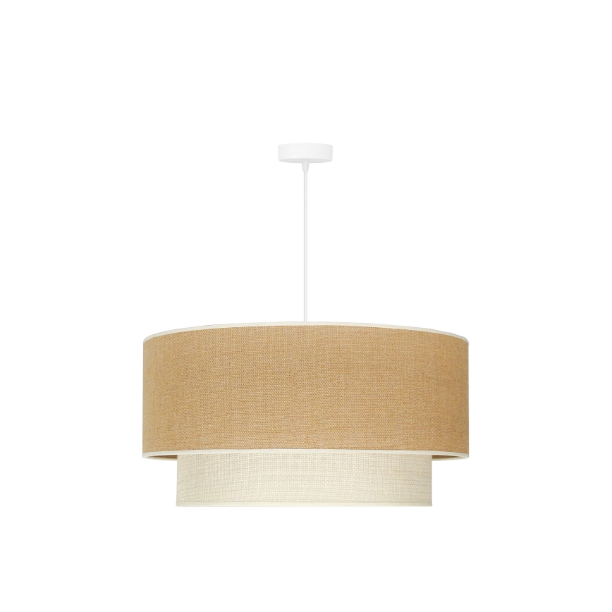Duolla - Hanglamp aan een koord YUTE BOHO 3xE27/15W/230V diameter 60 cm bruin/crème