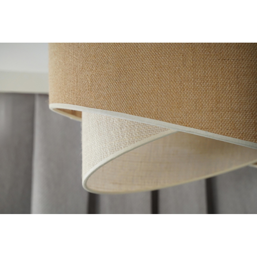 Duolla - Hanglamp aan een koord YUTE CELLO 1xE27/15W/230V diameter 45 cm bruin/grijs