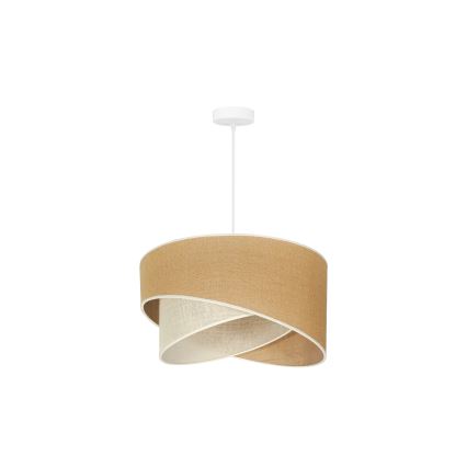 Duolla - Hanglamp aan een koord YUTE CELLO 1xE27/15W/230V diameter 45 cm bruin/grijs