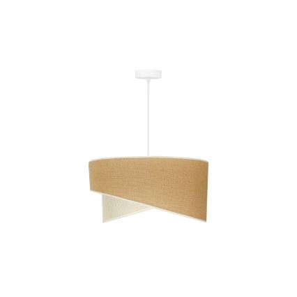 Duolla - Hanglamp aan een koord YUTE CELLO 1xE27/15W/230V diameter 45 cm bruin/grijs