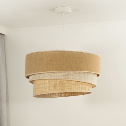 Duolla - Hanglamp aan een koord YUTE TRIO 1xE27/15W/230V diameter 45 cm bruin/grijs/beige