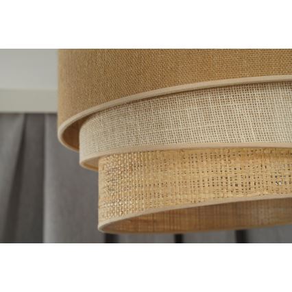 Duolla - Hanglamp aan een koord YUTE TRIO 1xE27/15W/230V diameter 45 cm bruin/grijs/beige