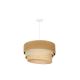 Duolla - Hanglamp aan een koord YUTE TRIO 1xE27/15W/230V diameter 45 cm bruin/grijs/beige