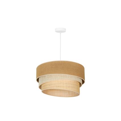 Duolla - Hanglamp aan een koord YUTE TRIO 1xE27/15W/230V diameter 45 cm bruin/grijs/beige