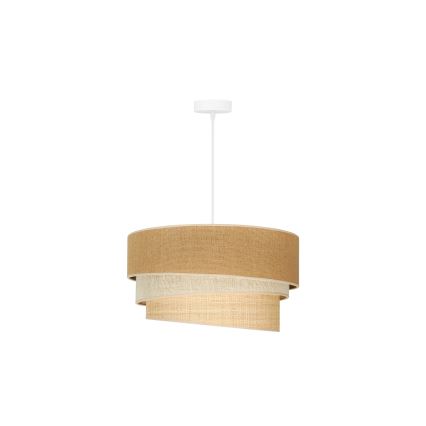 Duolla - Hanglamp aan een koord YUTE TRIO 1xE27/15W/230V diameter 45 cm bruin/grijs/beige