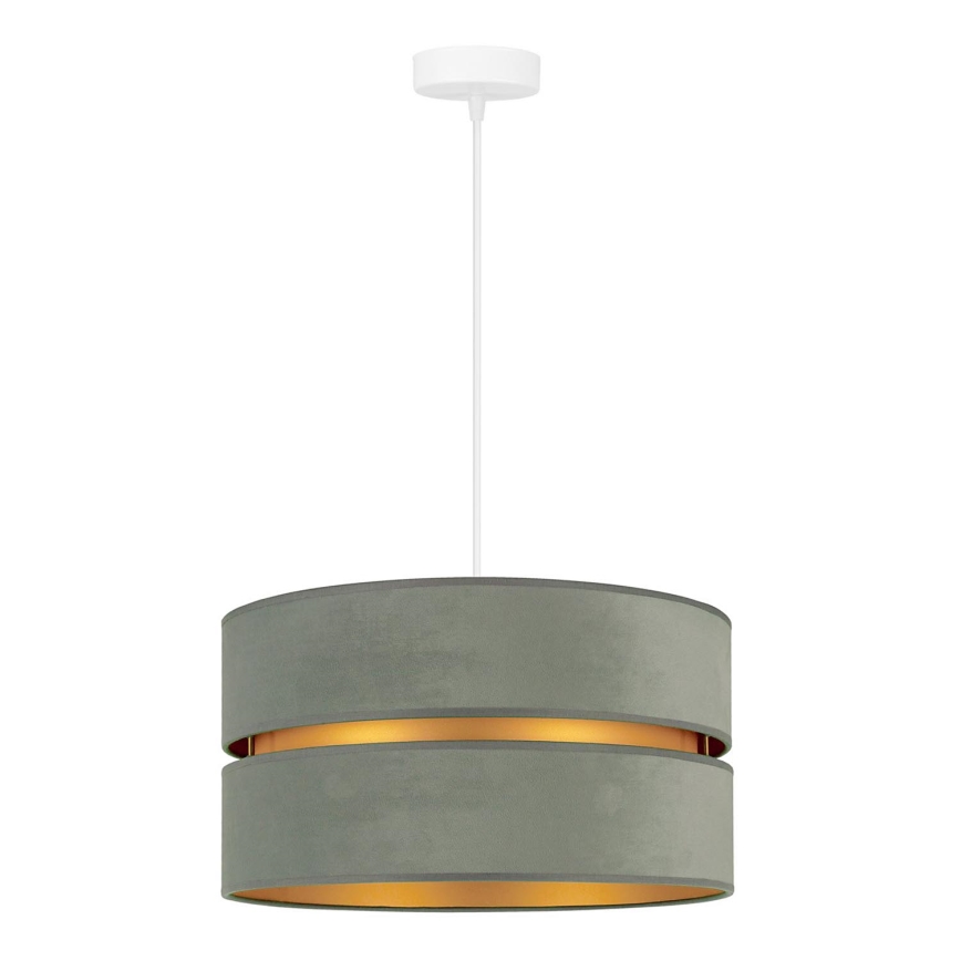 Duolla - Hanglamp aan kabel DUO 1xE27/15W/230V licht groen pr. 40 cm goudkleurig