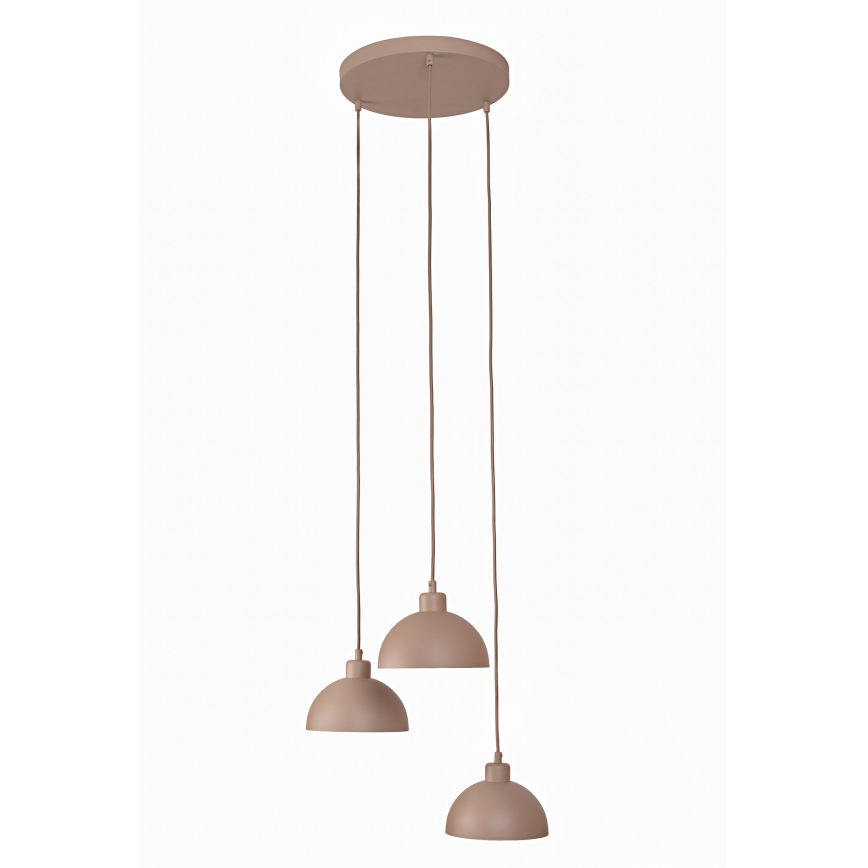 Duolla - Hanglamp aan kabel IRONLINE 3xE27/15W/230V beige