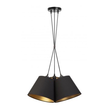 Duolla - Hanglamp aan kabel TWIGGY 3xE27/40W/230V Ø 45 cm zwart