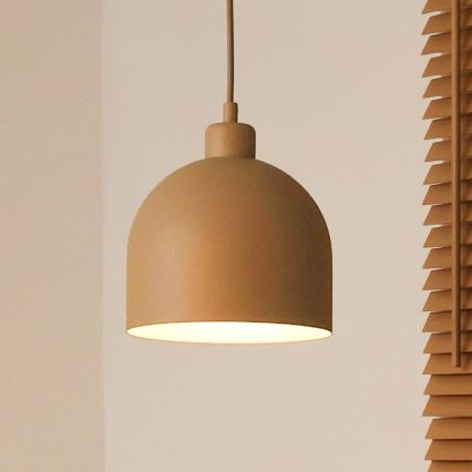 Duolla - Hanglamp met kabel IRONLINE 1xE27/15W/230V Ø 17 cm beige