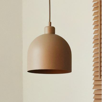Duolla - Hanglamp met kabel IRONLINE 1xE27/15W/230V Ø 17 cm beige