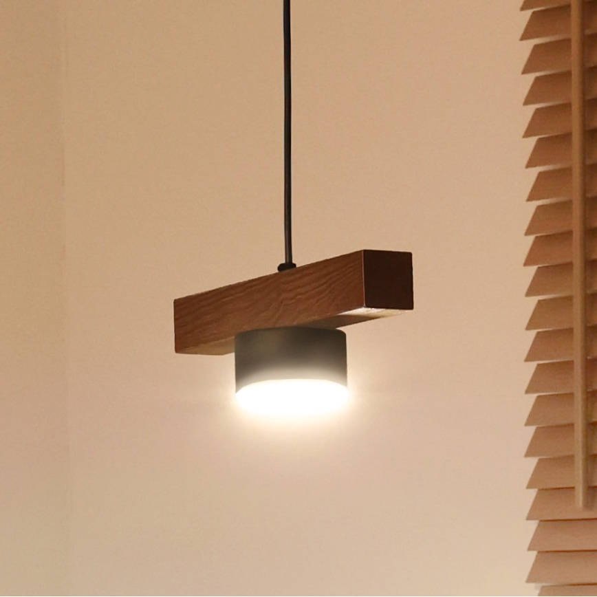 Duolla - Hanglamp met kabel IRONLINE 1xGX53/3W/230V grenen eiken/zwart