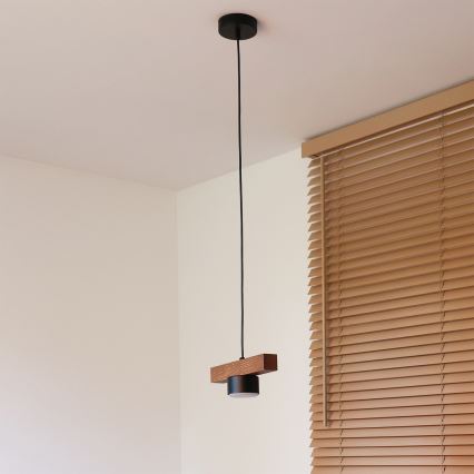 Duolla - Hanglamp met kabel IRONLINE 1xGX53/3W/230V grenen eiken/zwart