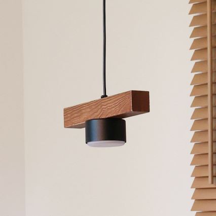 Duolla - Hanglamp met kabel IRONLINE 1xGX53/3W/230V grenen eiken/zwart
