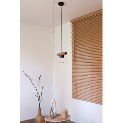 Duolla - Hanglamp met kabel IRONLINE 1xGX53/3W/230V grenen eiken/zwart