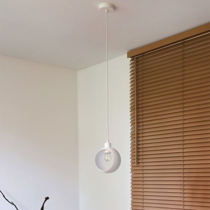 Duolla - IRONLINE hanglamp aan kabel 1xE27/15W/230V wit