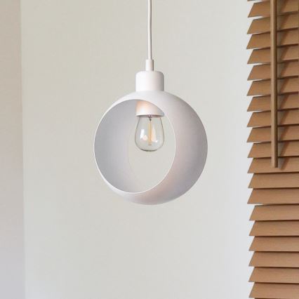 Duolla - IRONLINE hanglamp aan kabel 1xE27/15W/230V wit